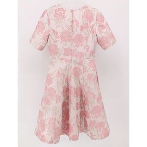 adair pink passion rose jacquard fit & flare dress